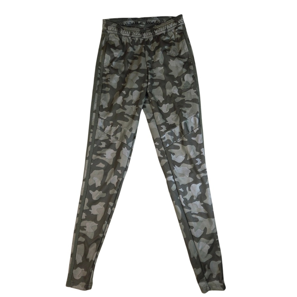 Adidas Aeroready Camo Olive Green Zippered-Ankle Mid Rise Ankle Leggings XS